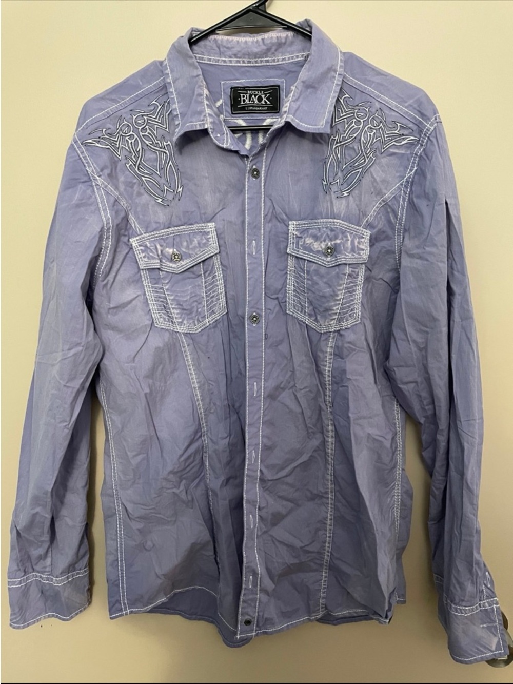 Buckle Light Purple Button-Up Shirt